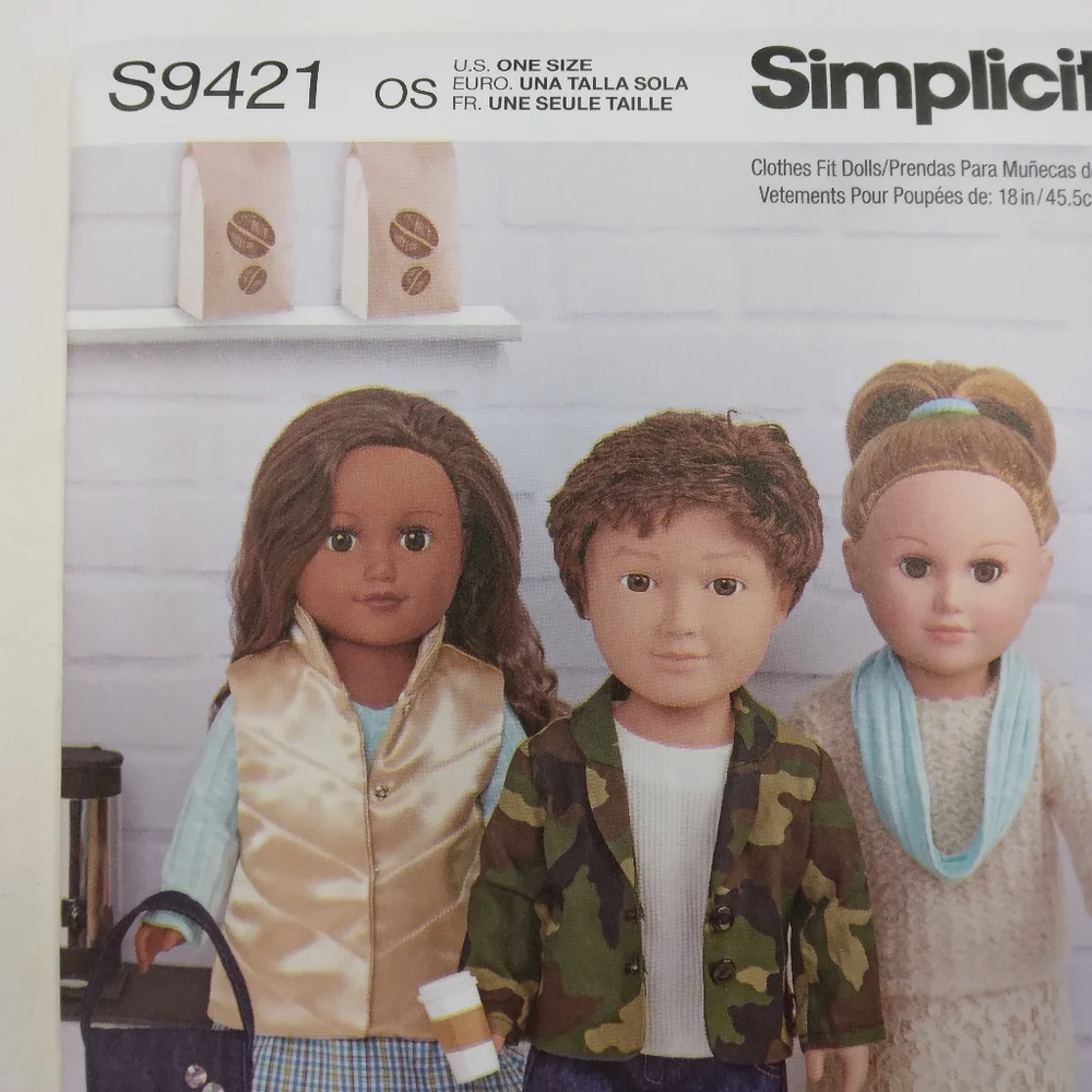 Simplicity S9421 Wardrobe fits American Girl Doll & 18